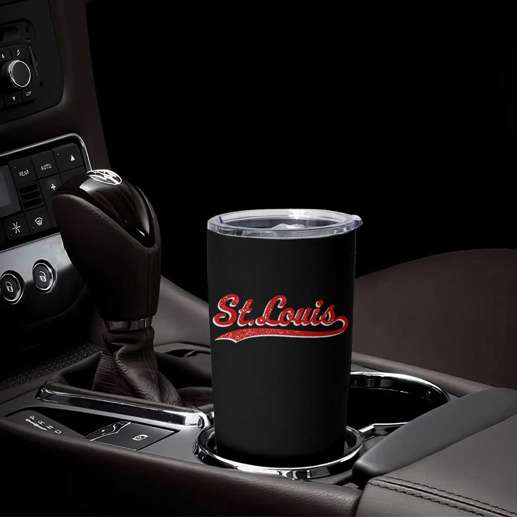 St Louis Sports Script Retro Baseball Lovers Proud City Tumbler Cup