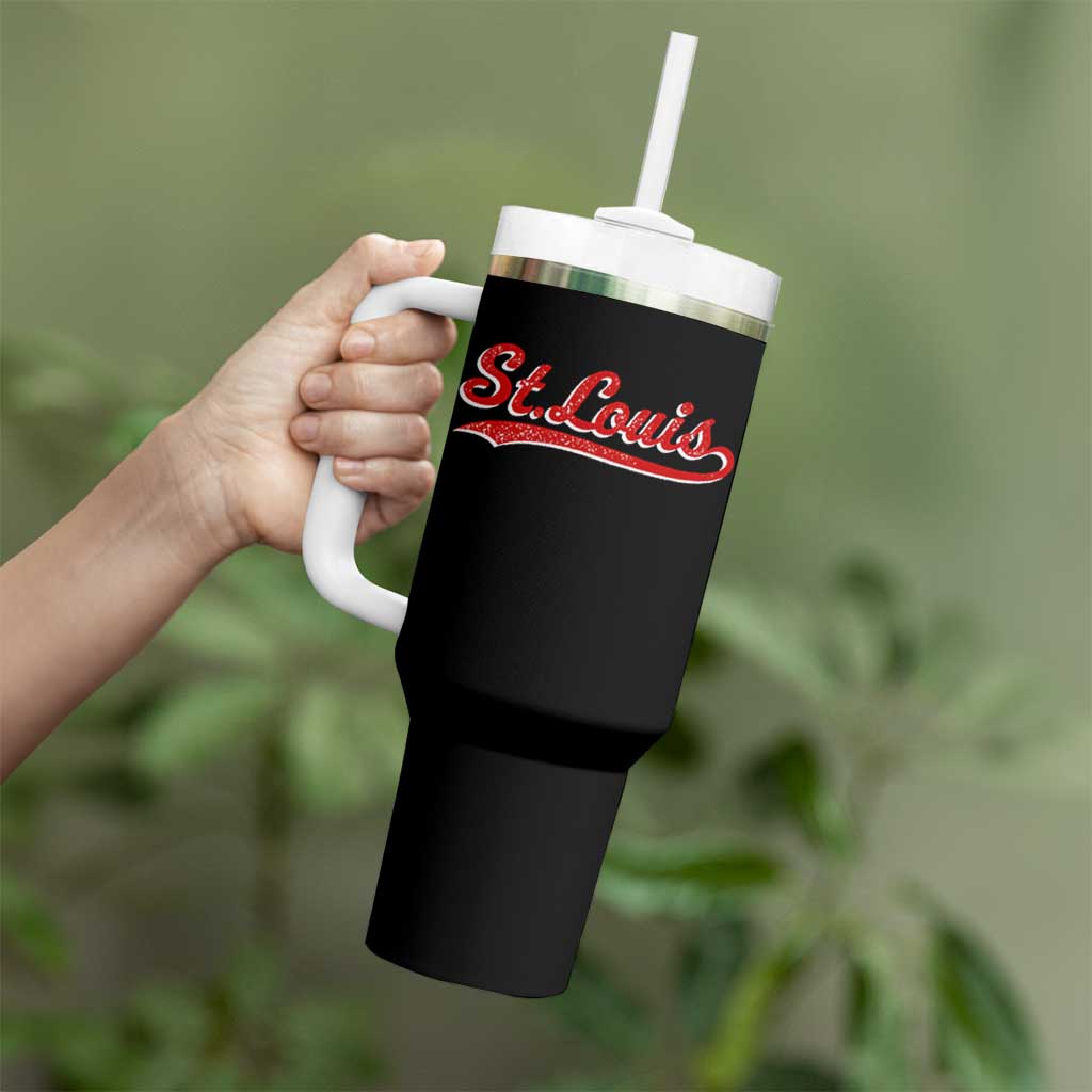 St Louis Sports Script Retro Baseball Lovers Proud City Tumbler With Handle