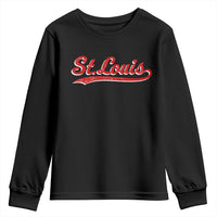 St Louis Sports Script Retro Baseball Lovers Proud City Youth Sweatshirt