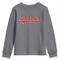 St Louis Sports Script Retro Baseball Lovers Proud City Youth Sweatshirt