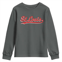 St Louis Sports Script Retro Baseball Lovers Proud City Youth Sweatshirt
