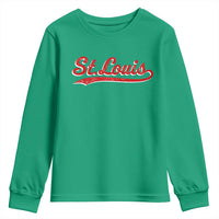 St Louis Sports Script Retro Baseball Lovers Proud City Youth Sweatshirt