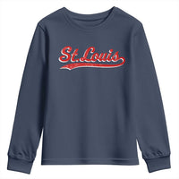 St Louis Sports Script Retro Baseball Lovers Proud City Youth Sweatshirt