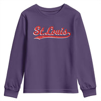 St Louis Sports Script Retro Baseball Lovers Proud City Youth Sweatshirt