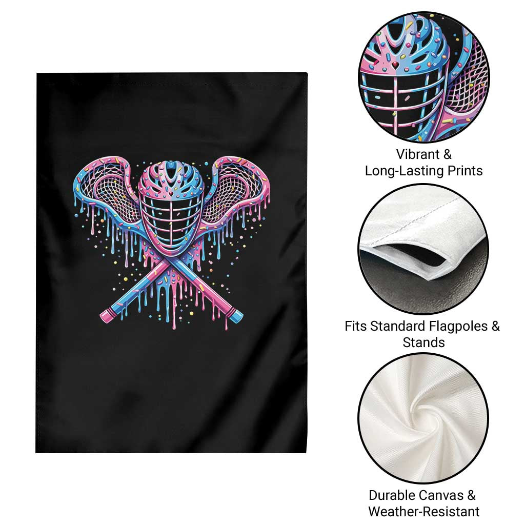 Lacrosse Drip Ice Cream Lax Helmet Sticks Sport Player Garden Flag