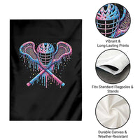 Lacrosse Drip Ice Cream Lax Helmet Sticks Sport Player Garden Flag
