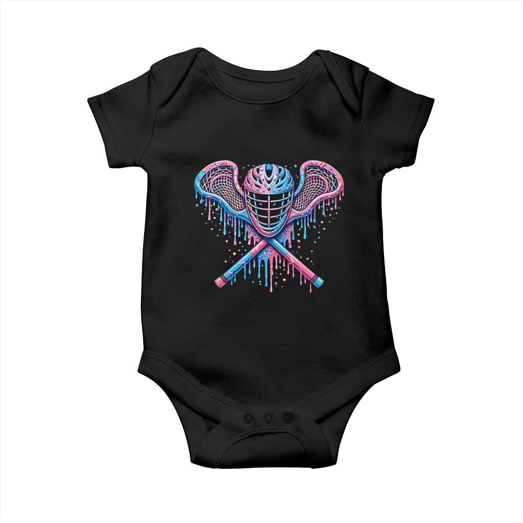 Lacrosse Drip Ice Cream Lax Helmet Sticks Sport Player Baby Onesie