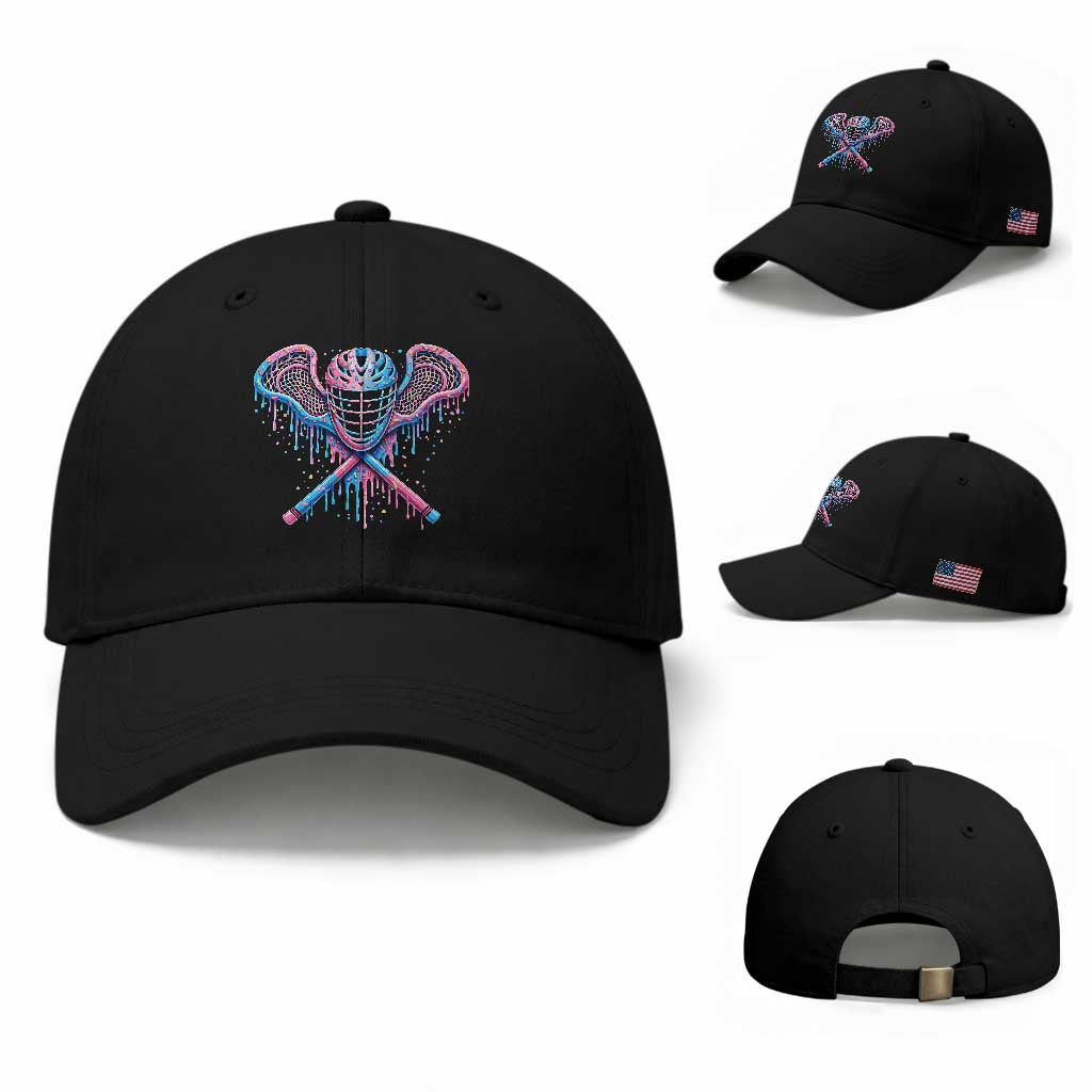 Lacrosse Drip Ice Cream Lax Helmet Sticks Sport Player Baseball Cap