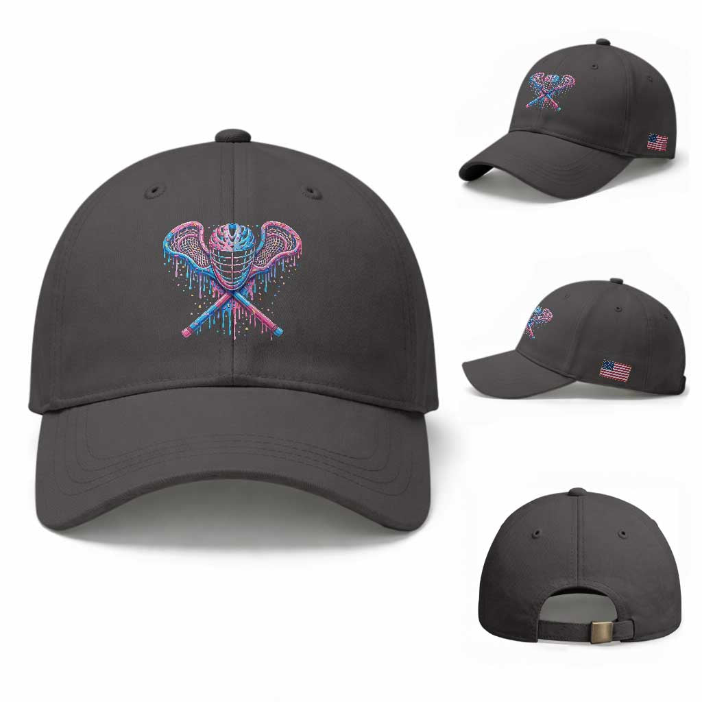 Lacrosse Drip Ice Cream Lax Helmet Sticks Sport Player Baseball Cap