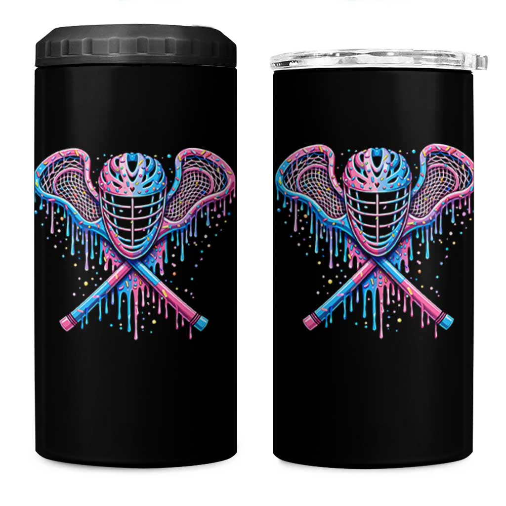 Lacrosse Drip Ice Cream Lax Helmet Sticks Sport Player 4 in 1 Can Cooler Tumbler