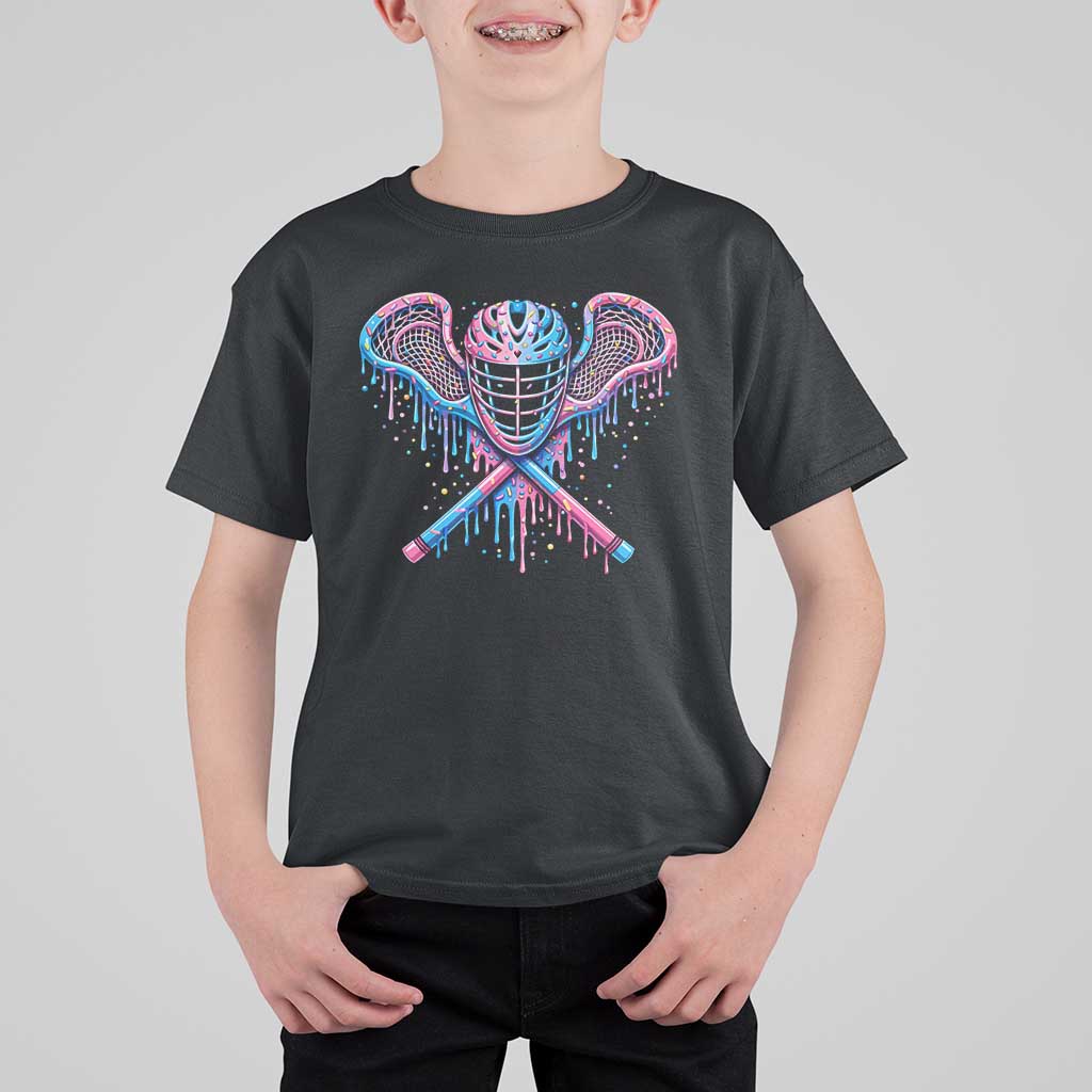 Lacrosse Drip Ice Cream Lax Helmet Sticks Sport Player T Shirt For Kid