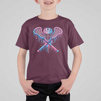 Lacrosse Drip Ice Cream Lax Helmet Sticks Sport Player T Shirt For Kid