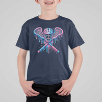 Lacrosse Drip Ice Cream Lax Helmet Sticks Sport Player T Shirt For Kid