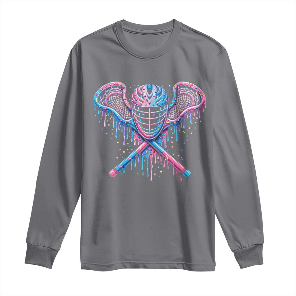 Lacrosse Drip Ice Cream Lax Helmet Sticks Sport Player Long Sleeve Shirt