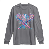 Lacrosse Drip Ice Cream Lax Helmet Sticks Sport Player Long Sleeve Shirt
