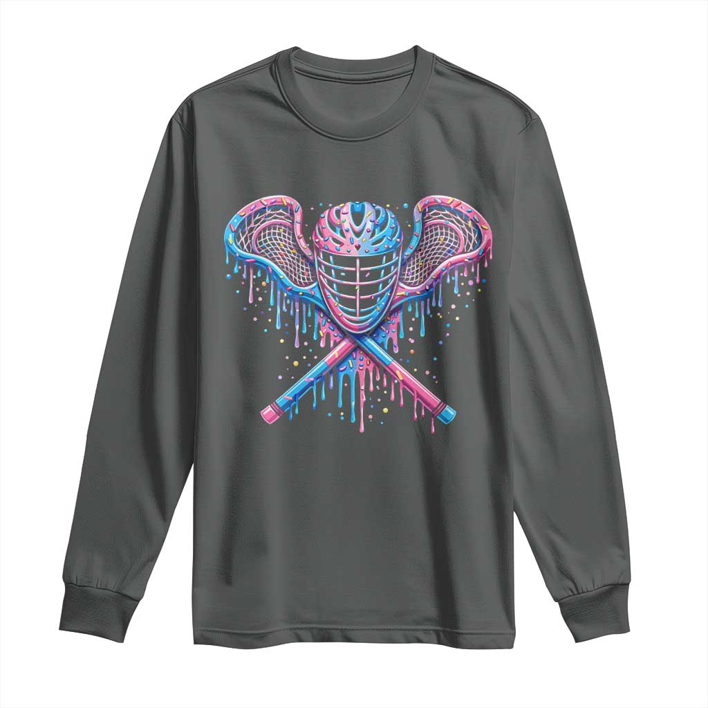 Lacrosse Drip Ice Cream Lax Helmet Sticks Sport Player Long Sleeve Shirt