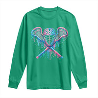 Lacrosse Drip Ice Cream Lax Helmet Sticks Sport Player Long Sleeve Shirt