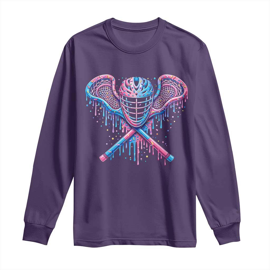 Lacrosse Drip Ice Cream Lax Helmet Sticks Sport Player Long Sleeve Shirt