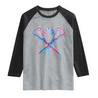 Lacrosse Drip Ice Cream Lax Helmet Sticks Sport Player Raglan Shirt