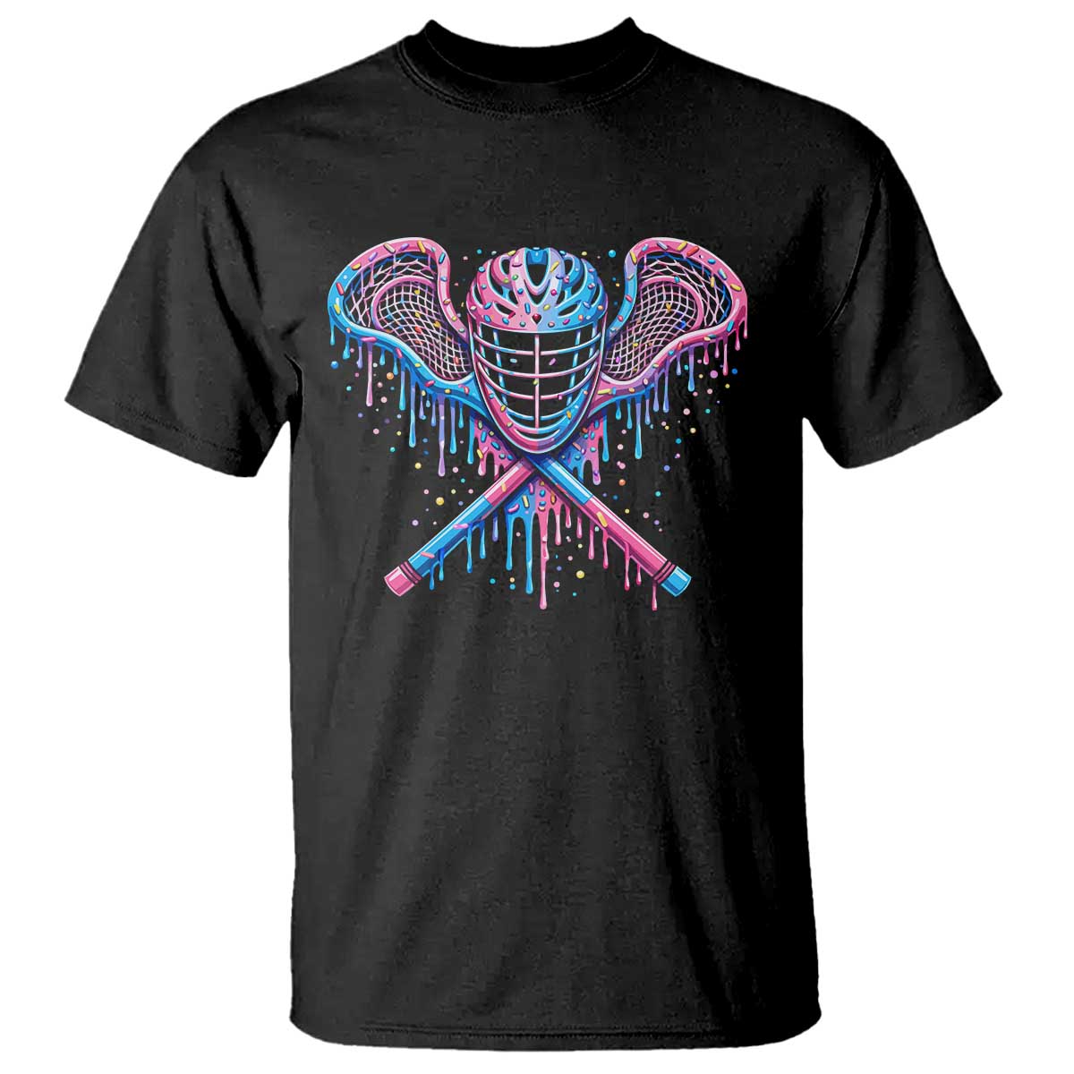 Lacrosse Drip Ice Cream Lax Helmet Sticks Sport Player T Shirt