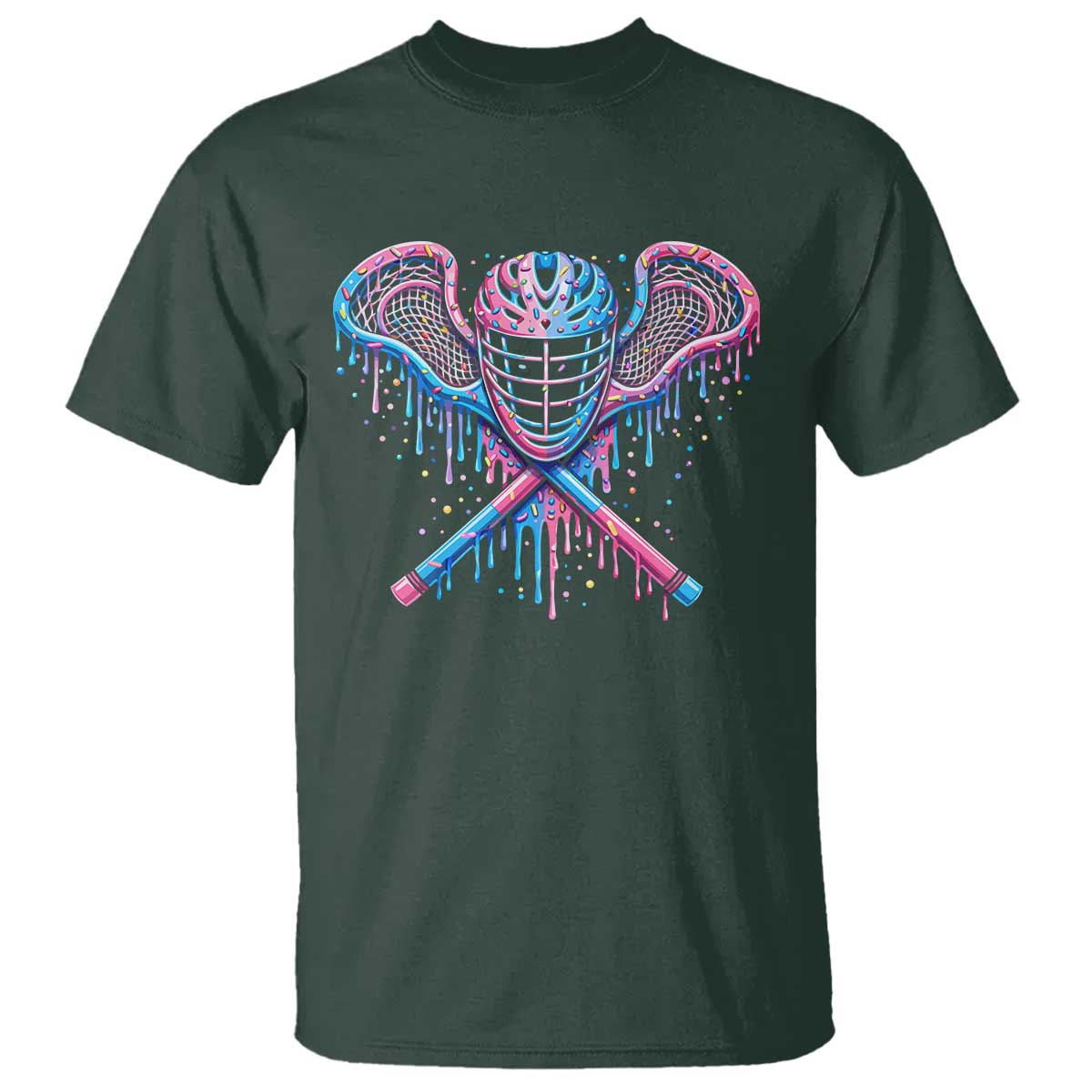 Lacrosse Drip Ice Cream Lax Helmet Sticks Sport Player T Shirt