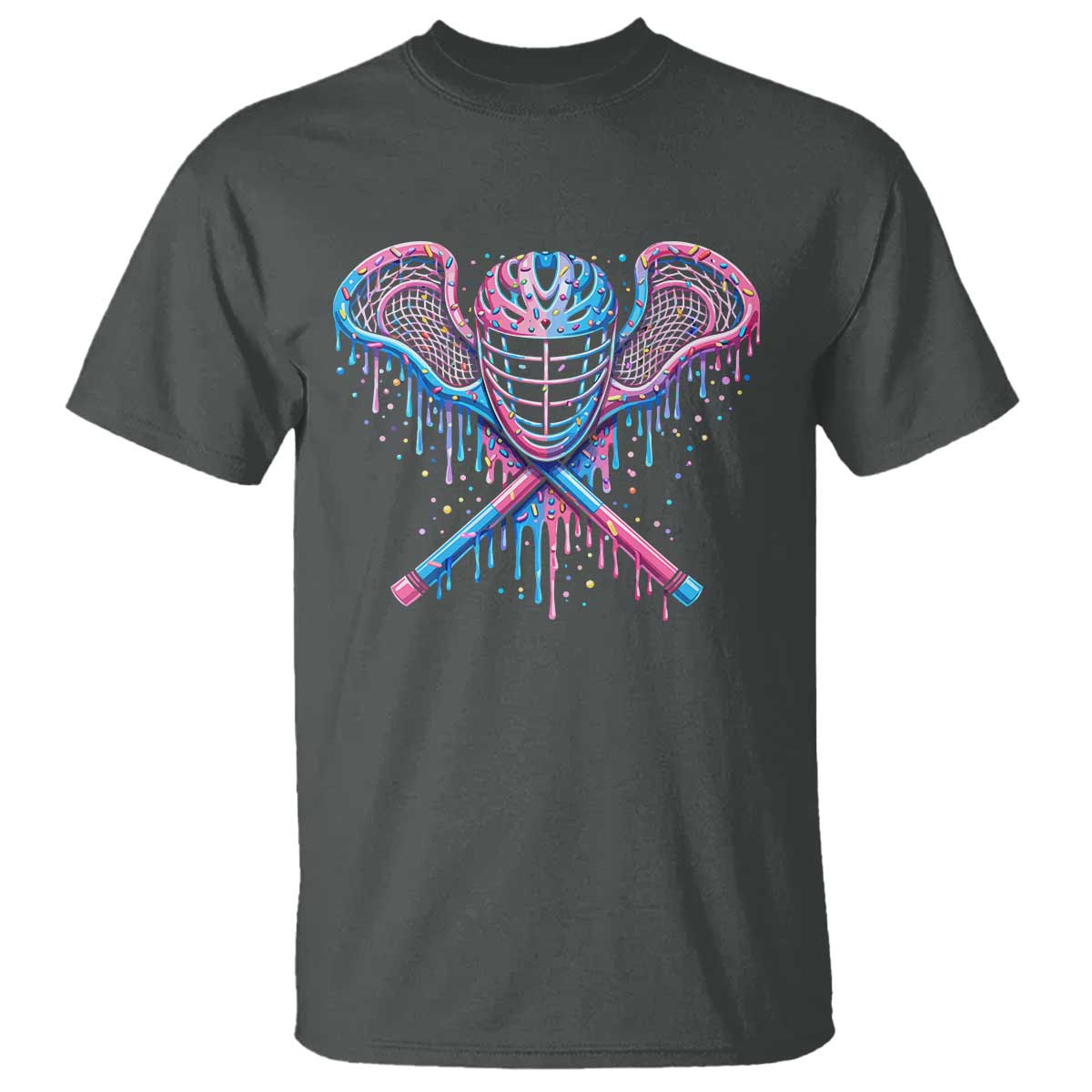 Lacrosse Drip Ice Cream Lax Helmet Sticks Sport Player T Shirt