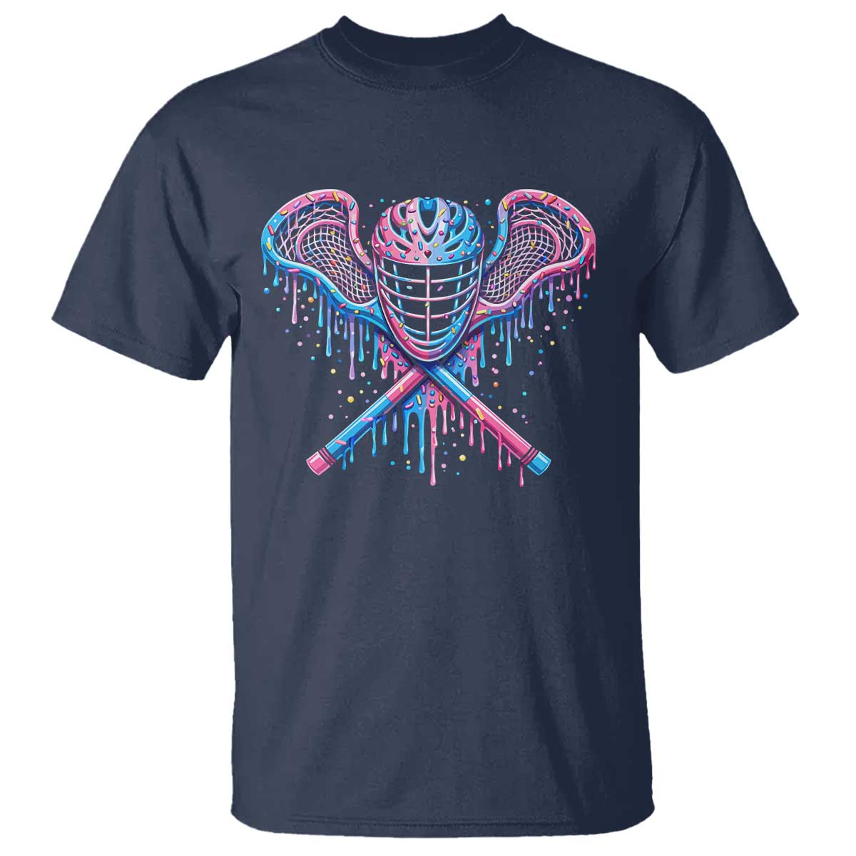 Lacrosse Drip Ice Cream Lax Helmet Sticks Sport Player T Shirt