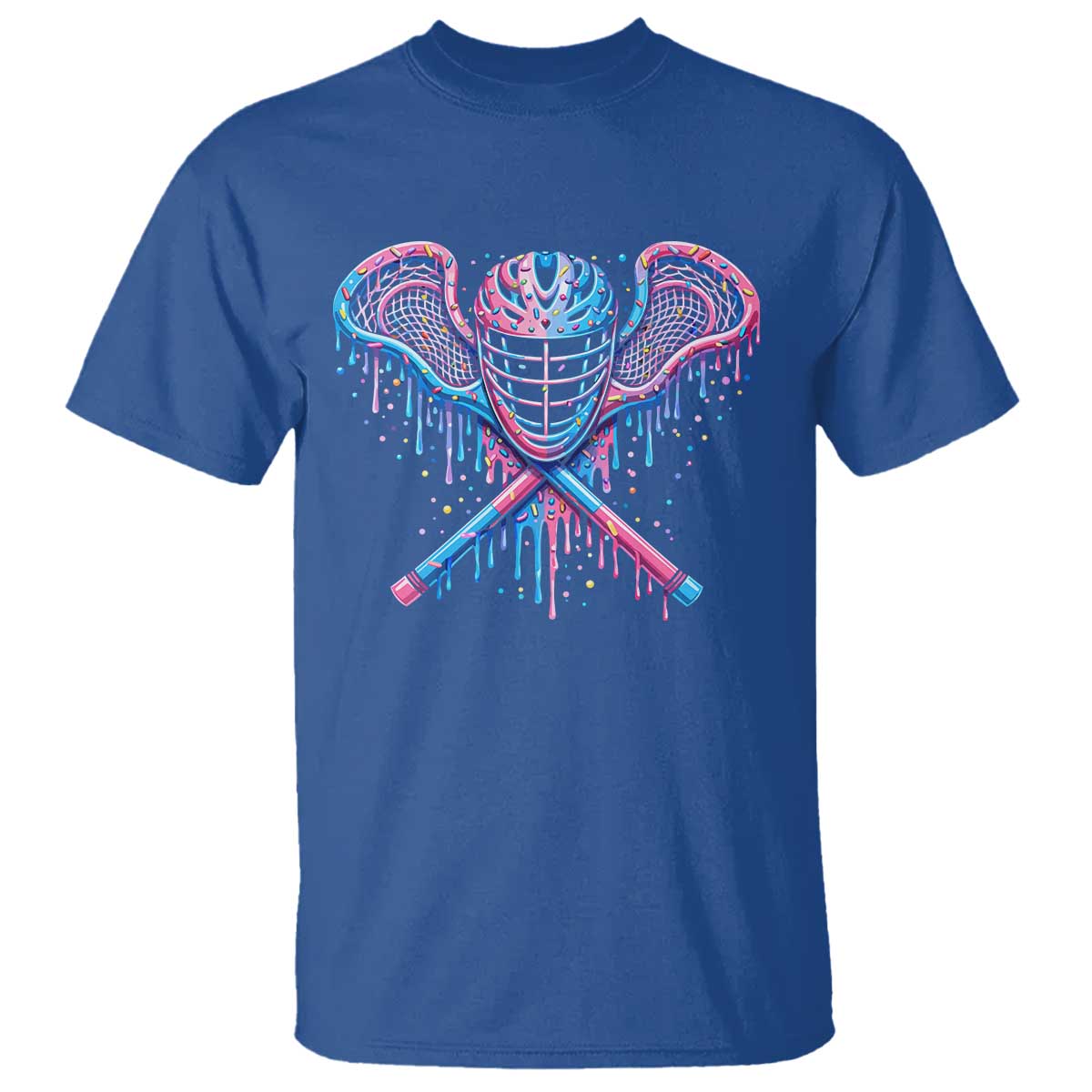 Lacrosse Drip Ice Cream Lax Helmet Sticks Sport Player T Shirt