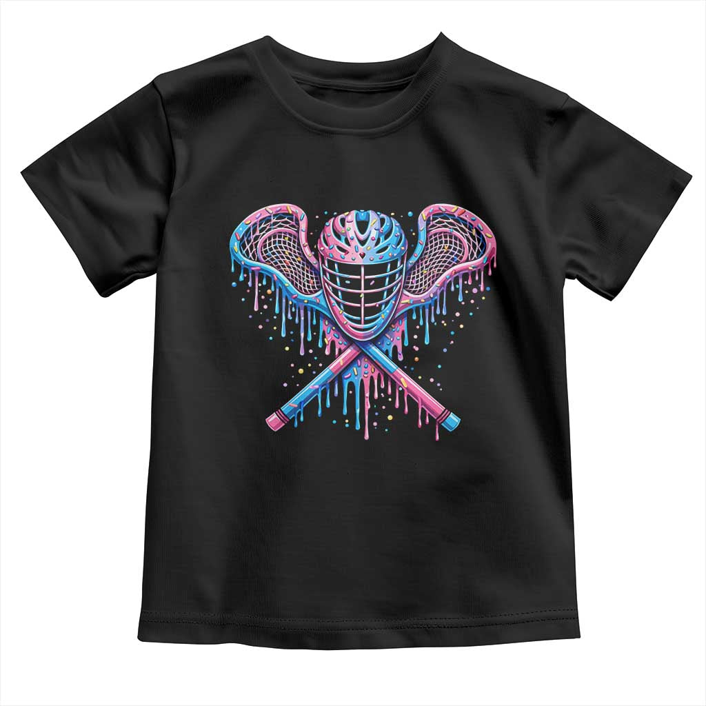 Lacrosse Drip Ice Cream Lax Helmet Sticks Sport Player Toddler T Shirt