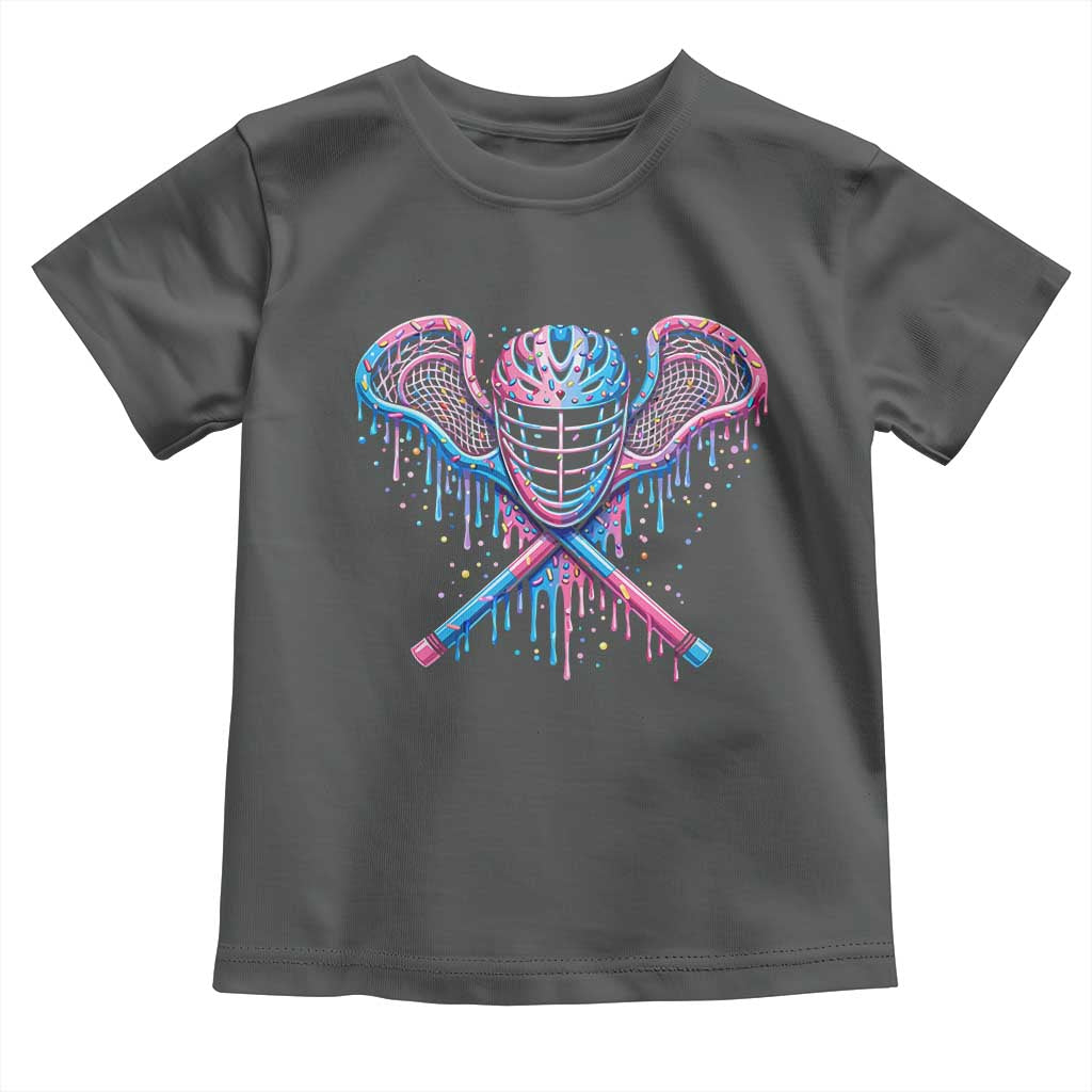 Lacrosse Drip Ice Cream Lax Helmet Sticks Sport Player Toddler T Shirt