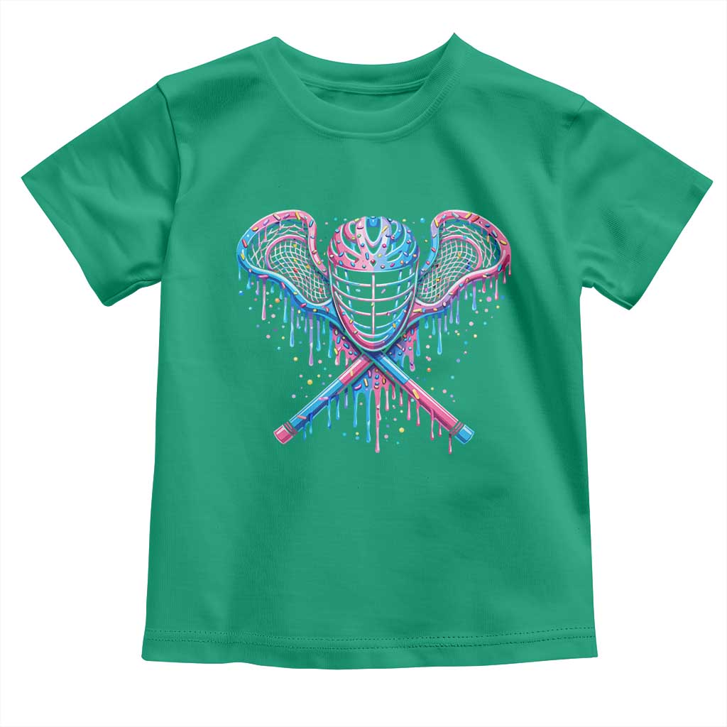 Lacrosse Drip Ice Cream Lax Helmet Sticks Sport Player Toddler T Shirt