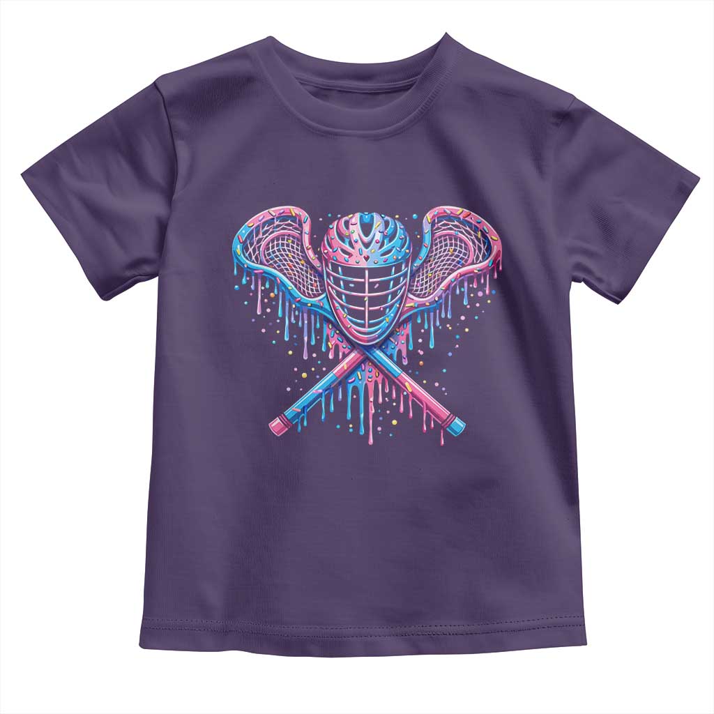 Lacrosse Drip Ice Cream Lax Helmet Sticks Sport Player Toddler T Shirt