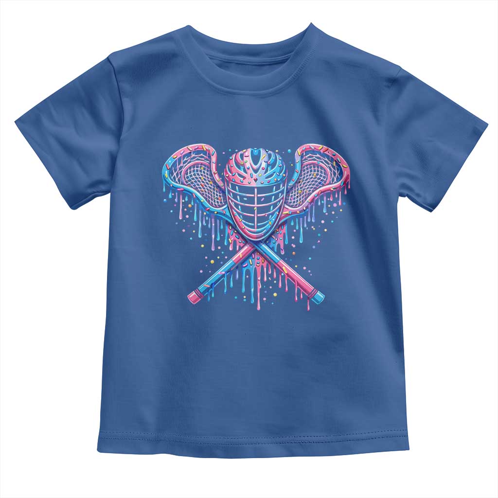 Lacrosse Drip Ice Cream Lax Helmet Sticks Sport Player Toddler T Shirt
