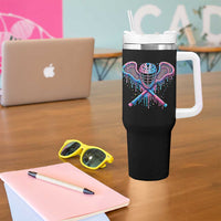 Lacrosse Drip Ice Cream Lax Helmet Sticks Sport Player Tumbler With Handle