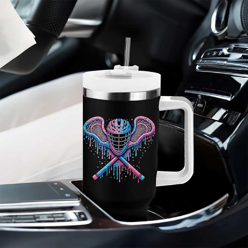 Lacrosse Drip Ice Cream Lax Helmet Sticks Sport Player Tumbler With Handle