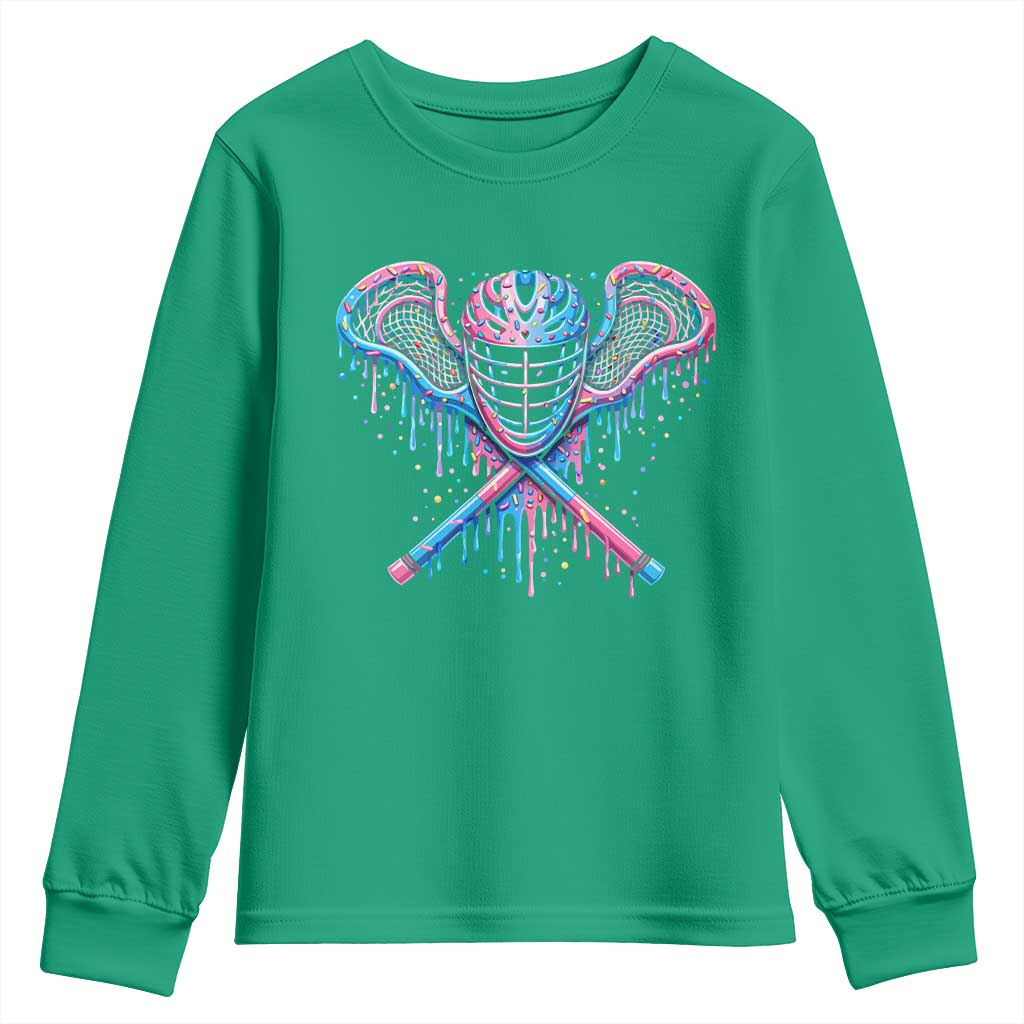 Lacrosse Drip Ice Cream Lax Helmet Sticks Sport Player Youth Sweatshirt
