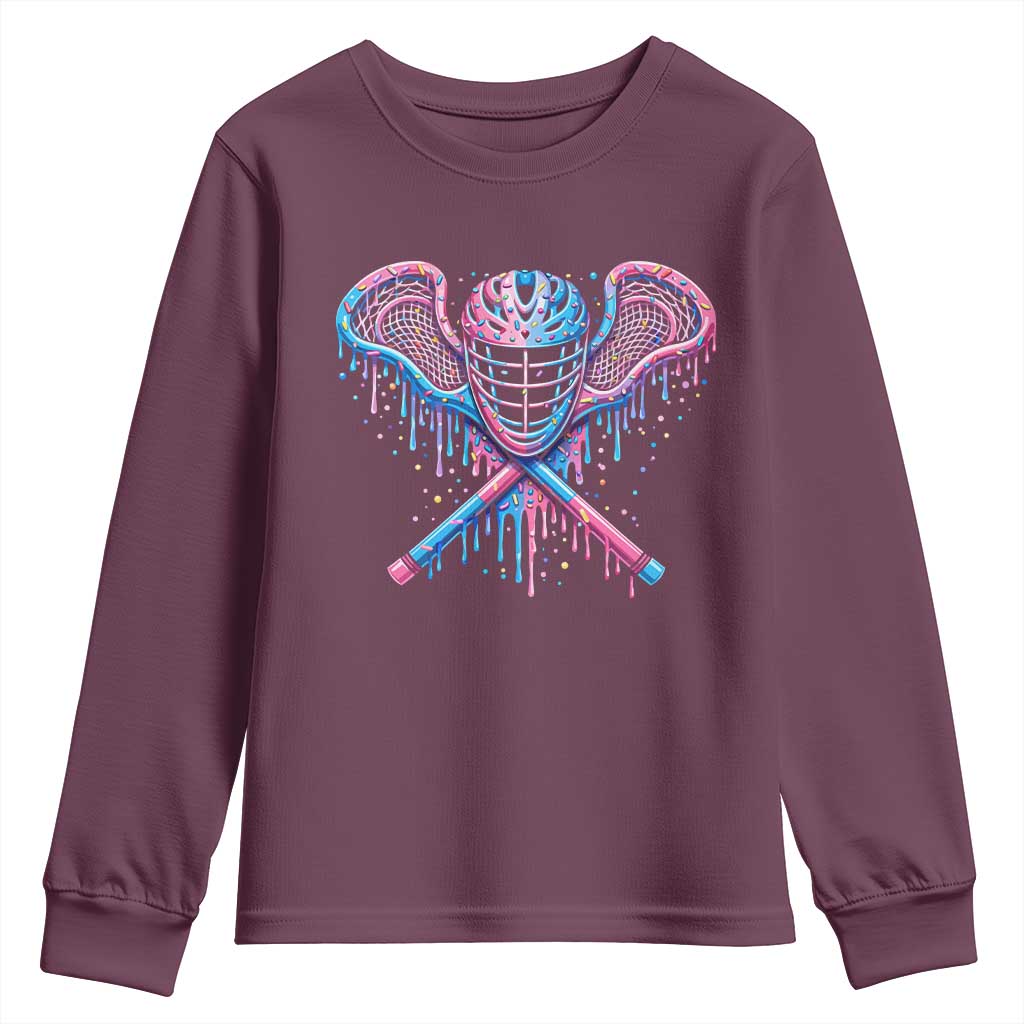 Lacrosse Drip Ice Cream Lax Helmet Sticks Sport Player Youth Sweatshirt