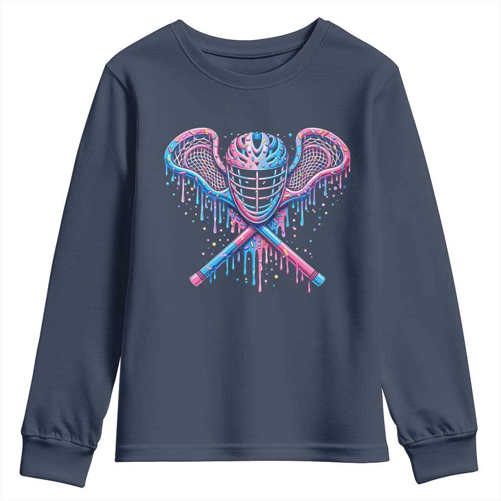 Lacrosse Drip Ice Cream Lax Helmet Sticks Sport Player Youth Sweatshirt