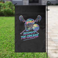 Respect The Crease Lacrosse Drip Garden Flag Funny Lax Goalie