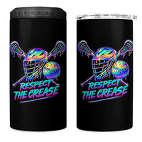 Respect The Crease Lacrosse Drip 4 in 1 Can Cooler Tumbler Funny Lax Goalie
