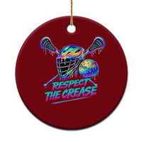 Respect The Crease Lacrosse Drip Ceramic Ornament Funny Lax Goalie
