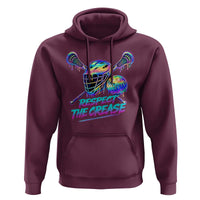 Respect The Crease Lacrosse Drip Hoodie Funny Lax Goalie