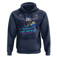 Respect The Crease Lacrosse Drip Hoodie Funny Lax Goalie