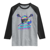 Respect The Crease Lacrosse Drip Raglan Shirt Funny Lax Goalie