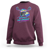 Respect The Crease Lacrosse Drip Sweatshirt Funny Lax Goalie