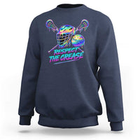 Respect The Crease Lacrosse Drip Sweatshirt Funny Lax Goalie