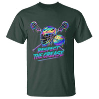 Respect The Crease Lacrosse Drip T Shirt Funny Lax Goalie