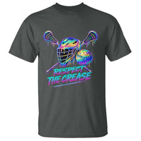 Respect The Crease Lacrosse Drip T Shirt Funny Lax Goalie