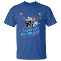 Respect The Crease Lacrosse Drip T Shirt Funny Lax Goalie