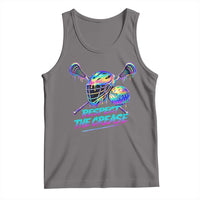 Respect The Crease Lacrosse Drip Tank Top Funny Lax Goalie